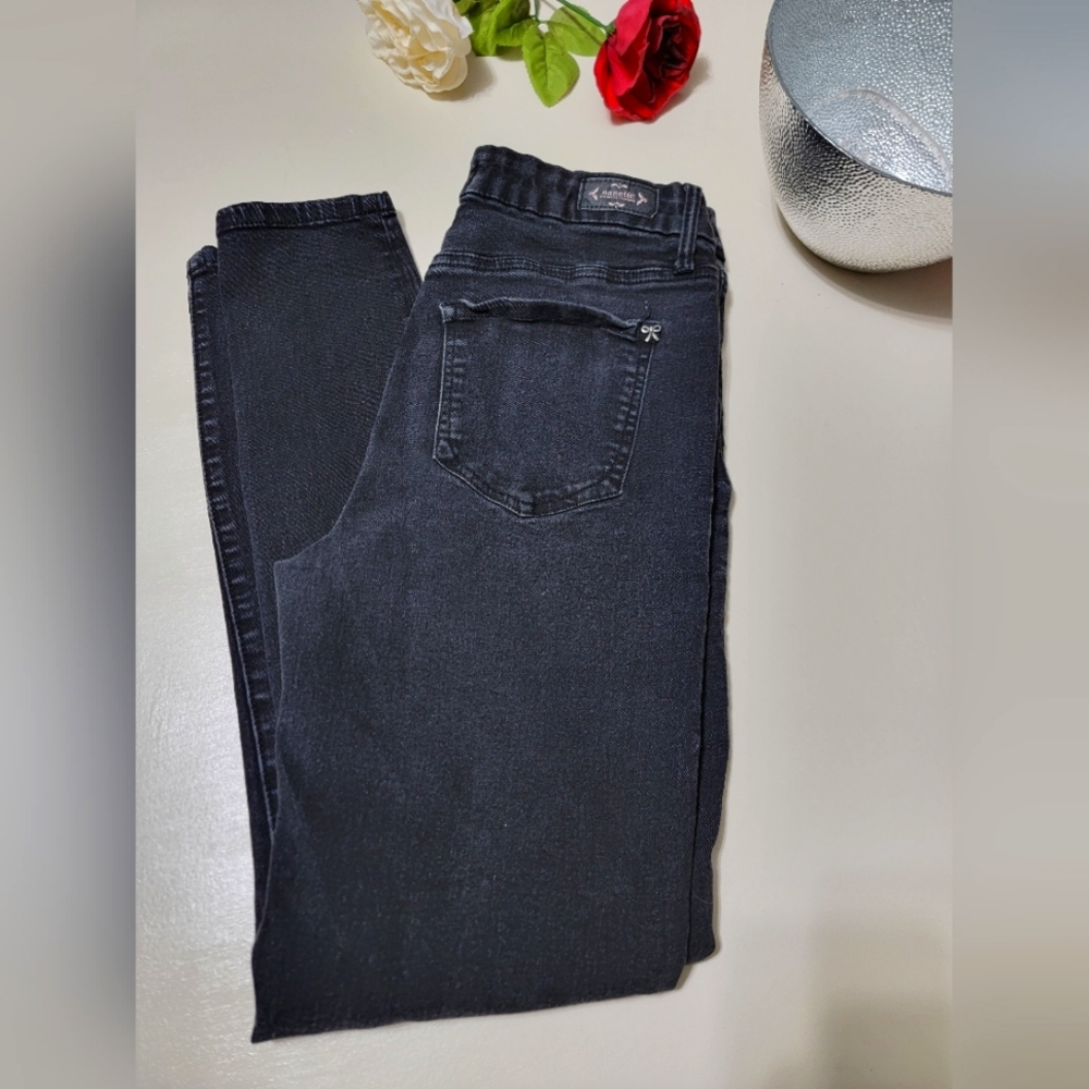 🔴Nanette Lepore Vintage Black Denim High Rise Skinny Jean 4
